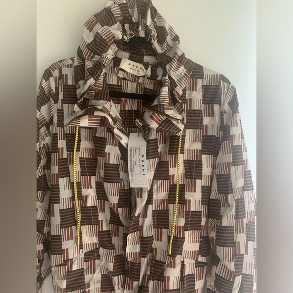 MARNI Geometric Ovsersized Windbreaker Jacket - Size 38 - NWT + RARE - Picture 2 of 5